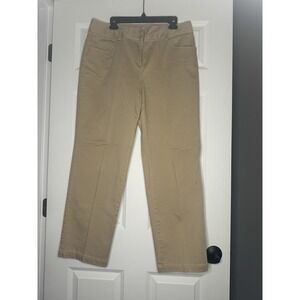 Talbots Stretch Khaki Pants Size 12 Tan